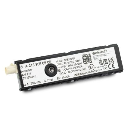 Antenna amplifier  Mercedes CLA 118, GLE 167, A-Class 177, C-Class 205, E-Class 213 238, S-Class 217, S-Class 222, EQA 243, GLA 247, GLC 253, AMG GT 290, EQC 293, G-Class 463 464 A2139056900